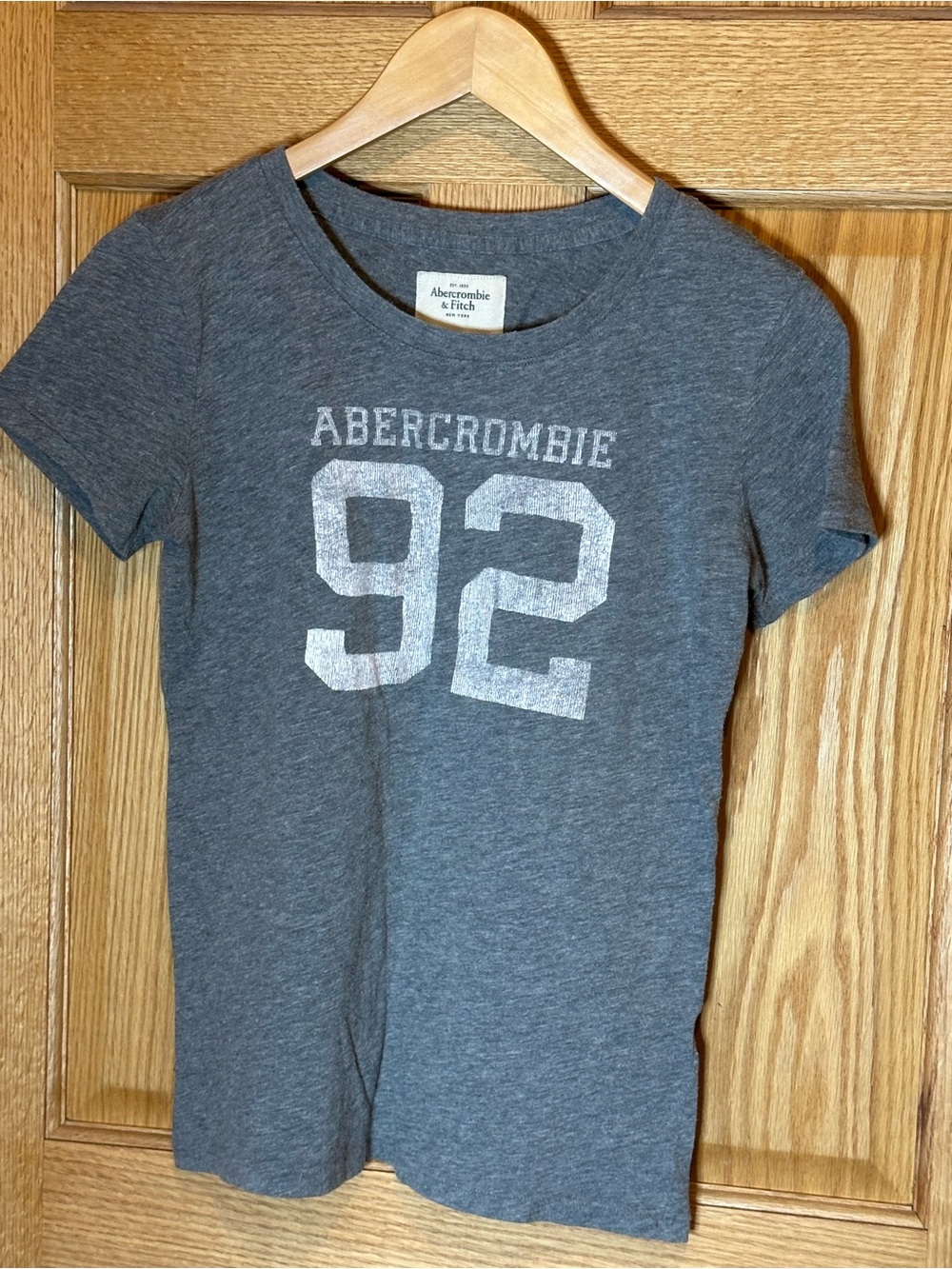 Vintage Abercrombie gray logo baby tee size Xsmall